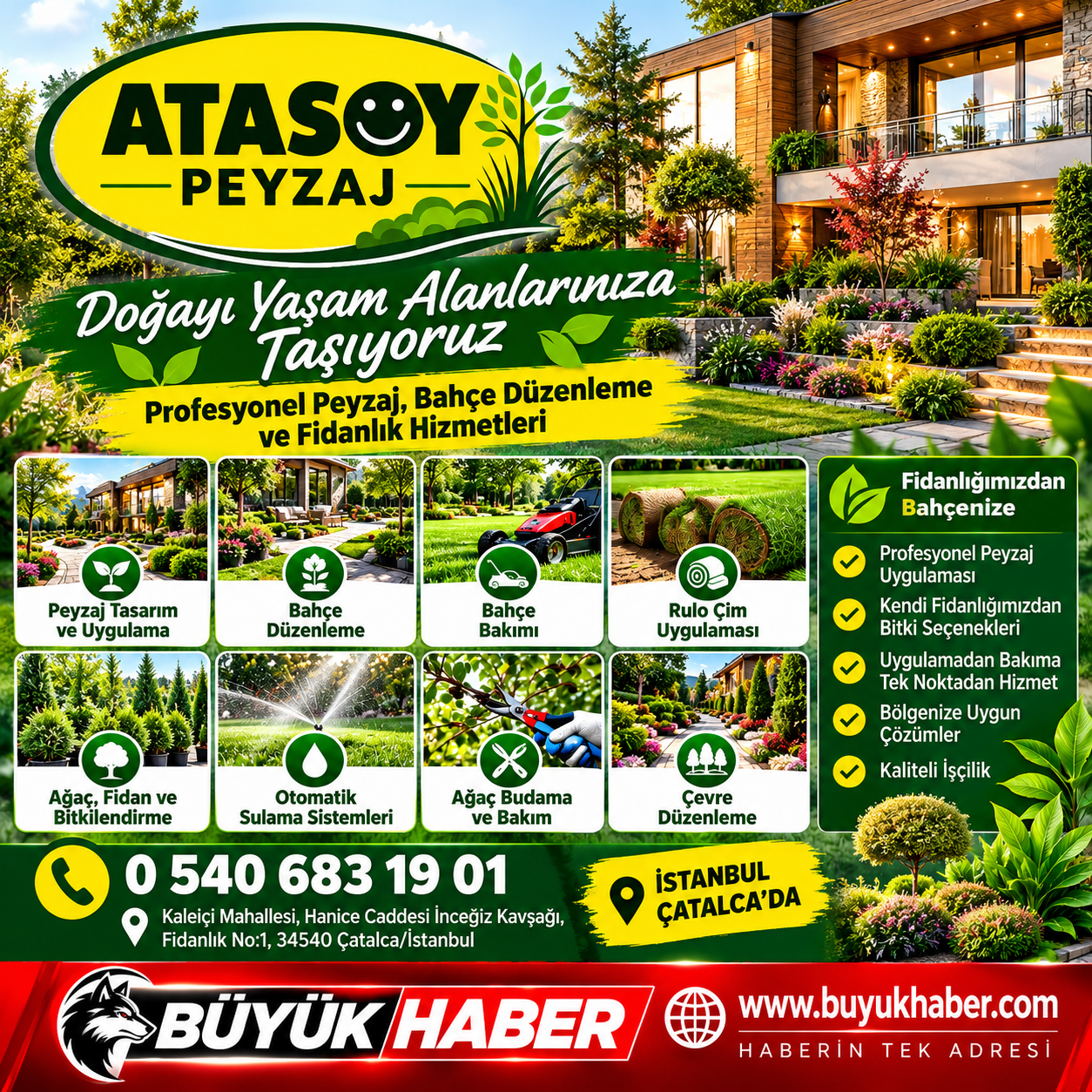 atasoy peyzaj istanbul çatalca